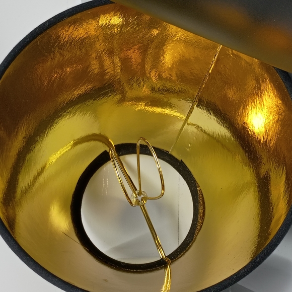 Sleek Black and Gold Decor Accents with Cylindrical Design - Picture 3 of 8